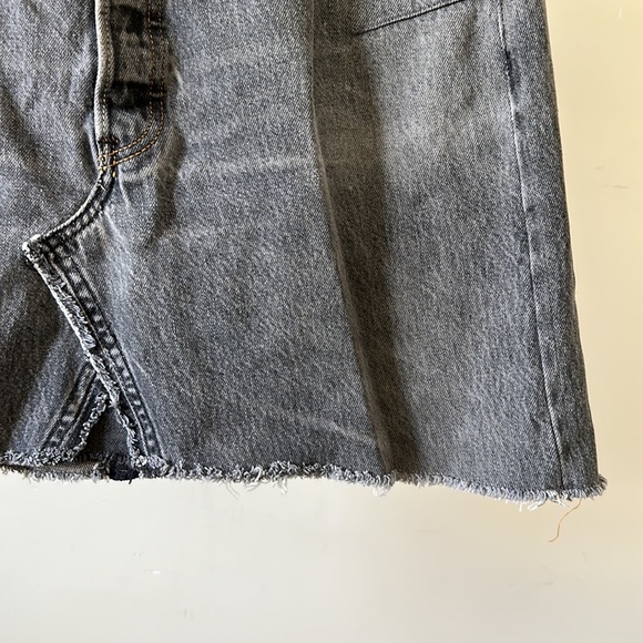 Re/Done | Skirts | New Redone Levis Distressed Raw Hem High Rise Button ...